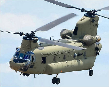 U.S. Army Boeing CH-47F Chinook helicopter, 2017