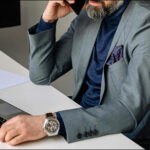 Businessman suite laptop