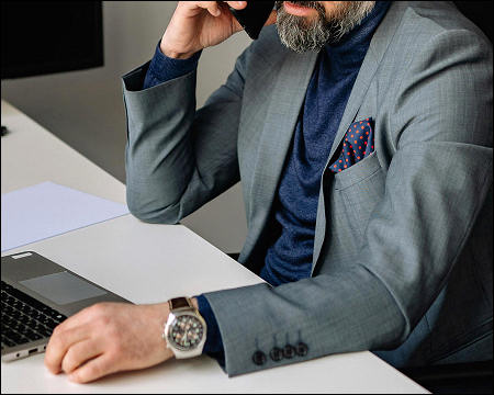 Businessman suite laptop