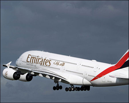 Emirates airline airplane UAE 2025