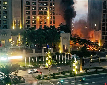 Iran strikes Palm Jumeirah Fairmont hotel Dubai UAE Feb 28, 2026