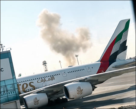 Iranian drone hits Dubai airport UAE Mar 7, 2026 Video X DubaiDiplomacy com