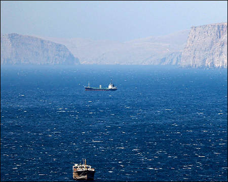 Ships Strait Hormuz Khasab Oman sea EPA