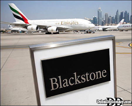 Blackstone Dubai airport Emirates aircraft 2026 DubaiDiplomacy.com