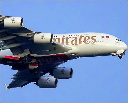Emirates airline airplane UAE 2025