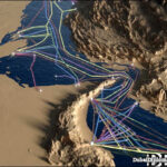 Subsea internet cables in strait of Hormuz gulf UAE