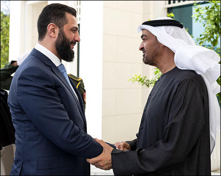 Sheikh Mohamed bin Zayed Al Nahyan with Ahmed al-Sharaa 2026