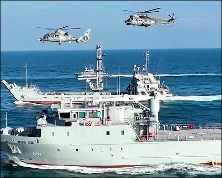 UAE military ships army helicopters