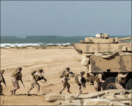 UAE troops soldiers army sea beach photo Abu Dhabi TV DubaiDiplomacy com