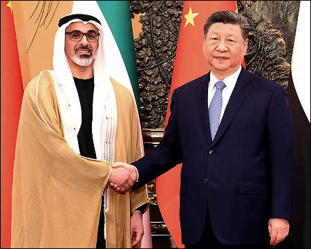 Xi Jinping with Khaled bin Mohamed bin Zayed Al Nahyan