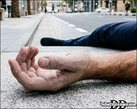 Dead man hand Dubai UAE 2026