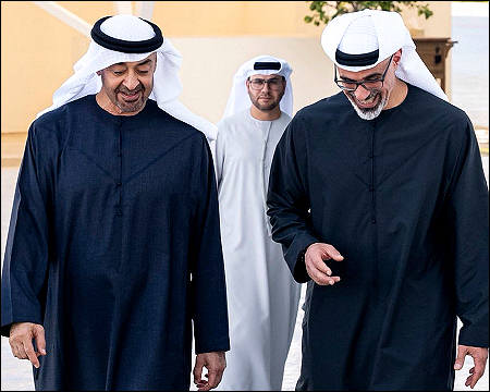 Sheikh Mohamed bin Zayed Al Nahyan with son son Khaled bin Mohamed bin Zayed Al Nahyan
