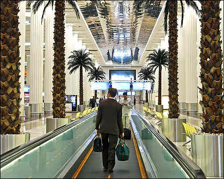 Dubai airport travelers tourists UAE people