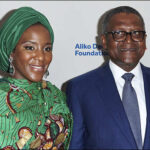 Halima Aliko Dangote with Aliko Dangote 2019 ap