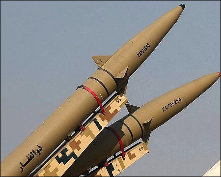 Iranian missile system Azadi Square Tehran Iran