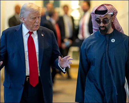 Donald Trump with Sheikh Tahnoon bin Zayed Al Nahyan, Washington