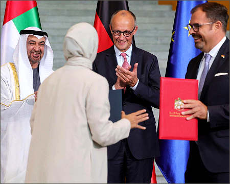 Friedrich Merz with Sheikh Mohamed bin Zayed MBZ Sep 10, 2026