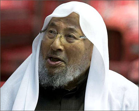 Salafi Islamic cleric and spiritual leader of the Muslim Brotherhood, Yusuf al-Qaradawi