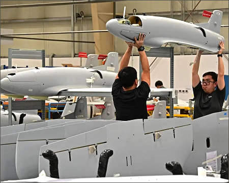 UAE’s EDGE military drone manufacturing facility, Abu Dhabi, UAE