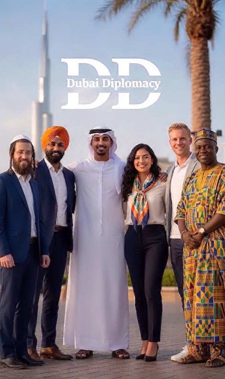 DubaiDiplomacy big logo six people jew African 2026acy big logo six people jew african 2026